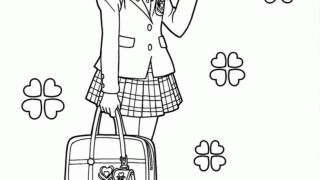 Anime Girl z telefonem